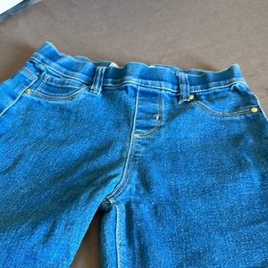 Girls Skinny fringed hem jeans pockets front & back size 9/10